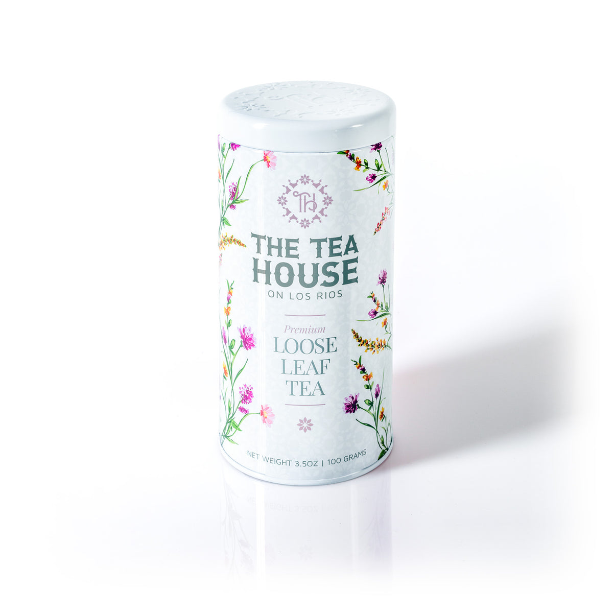 The Tea House on Los Rios presents a NEW 100g Loose Leaf Tea Tin