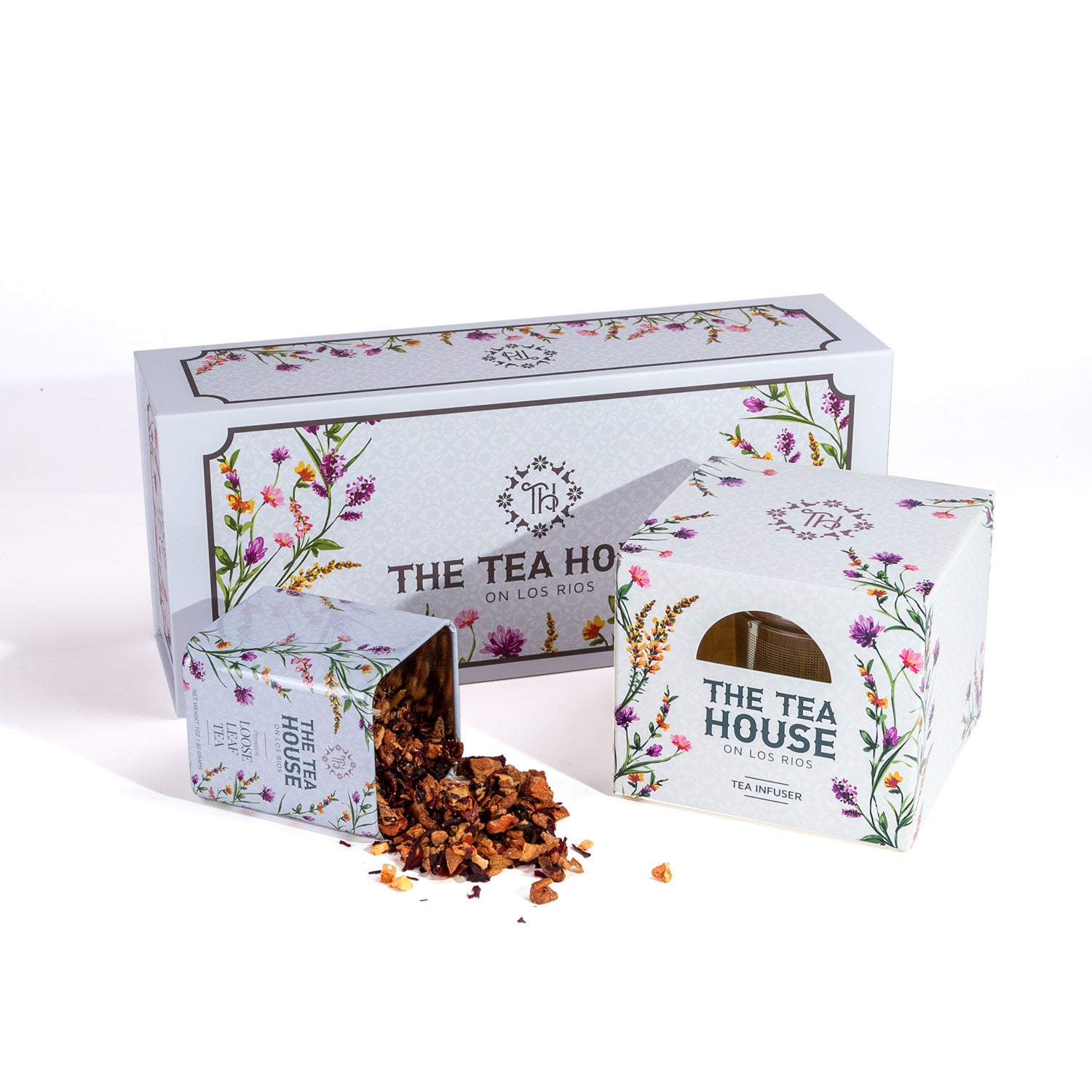 The Tea House on Los Rios - Gift Box, Tea Infuser and 30g Tea Tin 