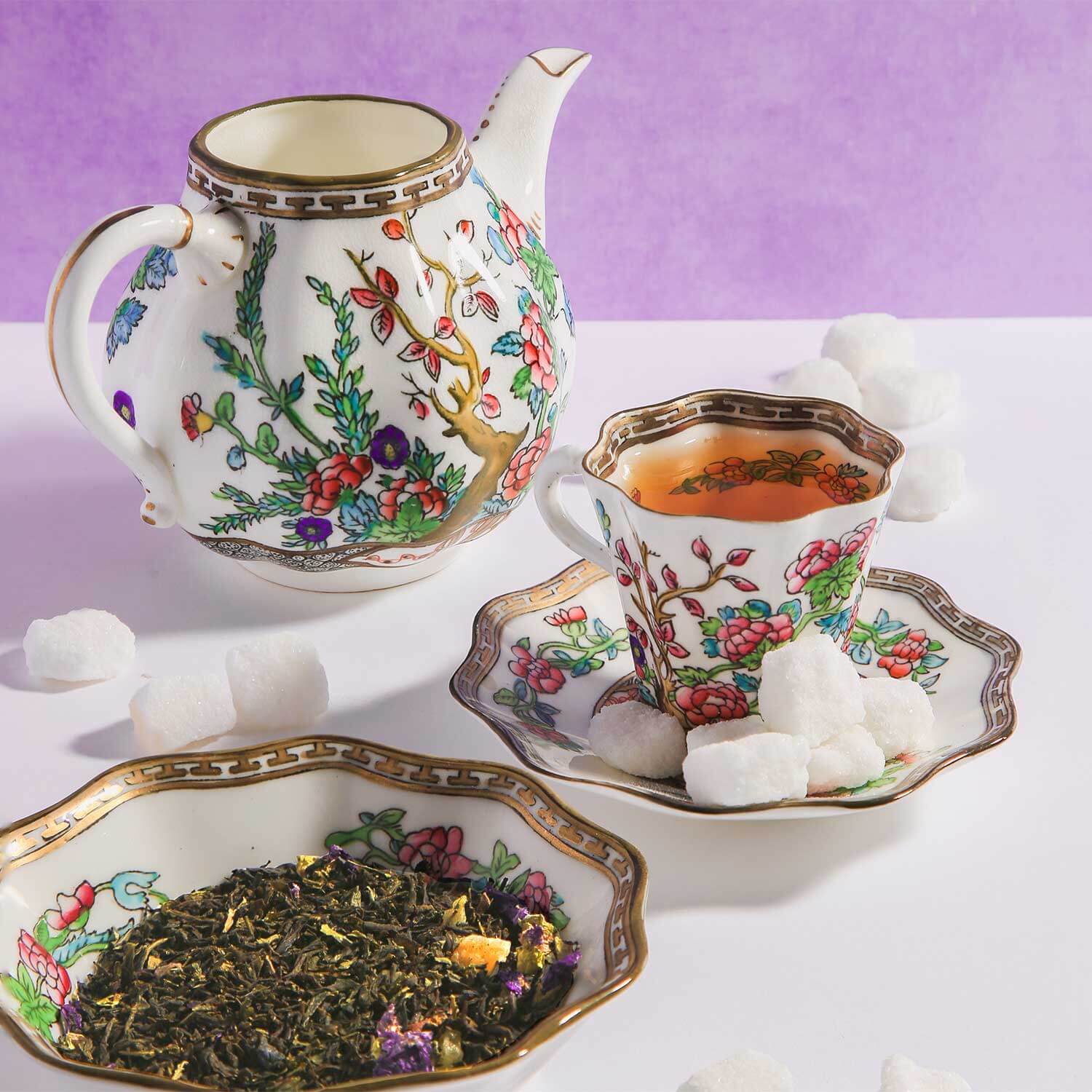 Mango Breeze green loose leaf tea! Beautiful Indian tree Teaware