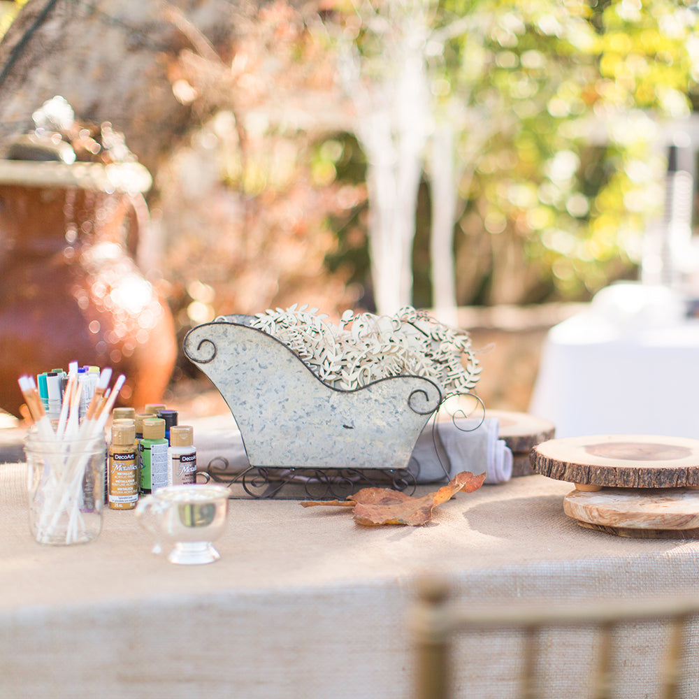 Christmas Ornament decoration station at the tea with santa experience