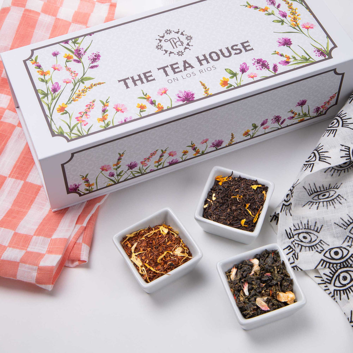 The Tea House Gift Box featuring our three best selling teas