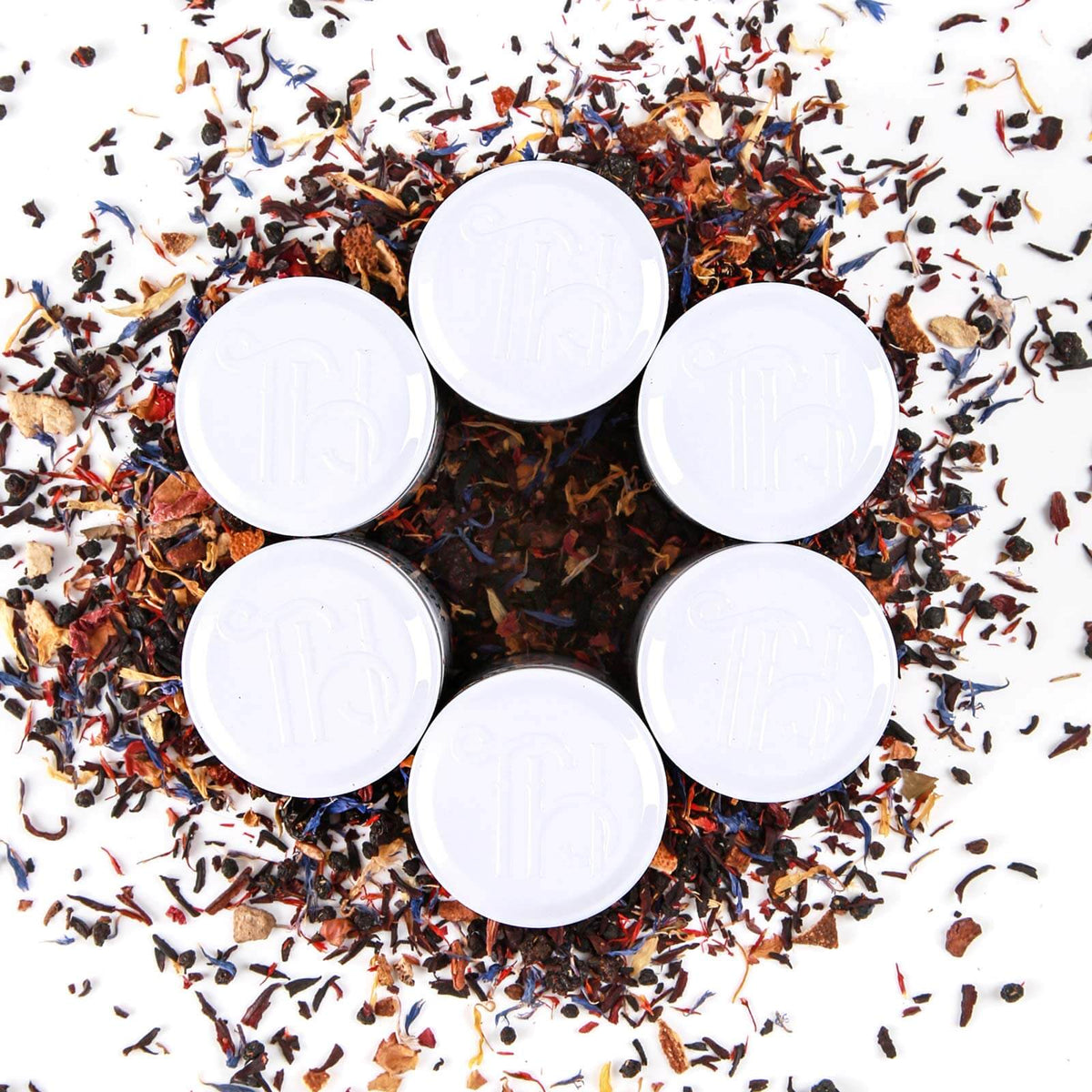 Sampler bundle of 6 herbal loose leaf teas