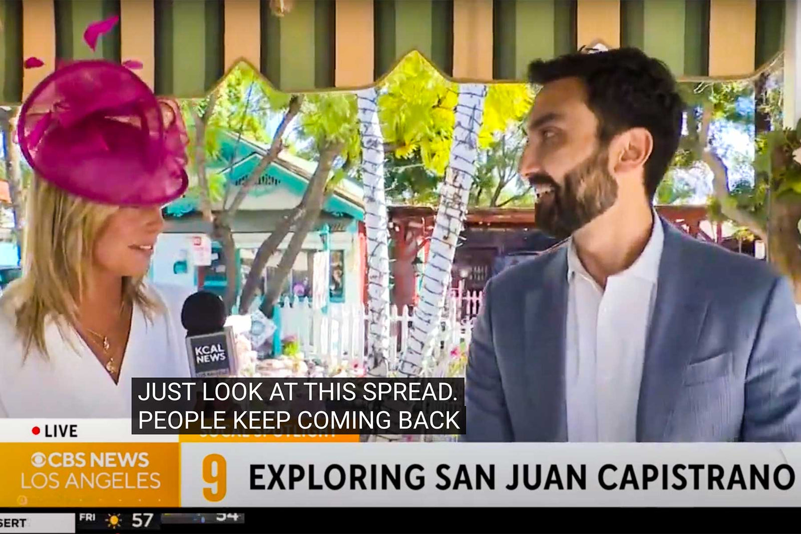 KCAL News Socal Spotlight Featuring The Tea House on Los Rios