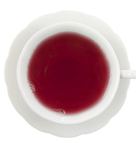 Caramel Berry tea made from The Tea House on Los Rios loose leaf tea